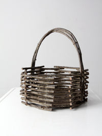 vintage Adirondack twig basket