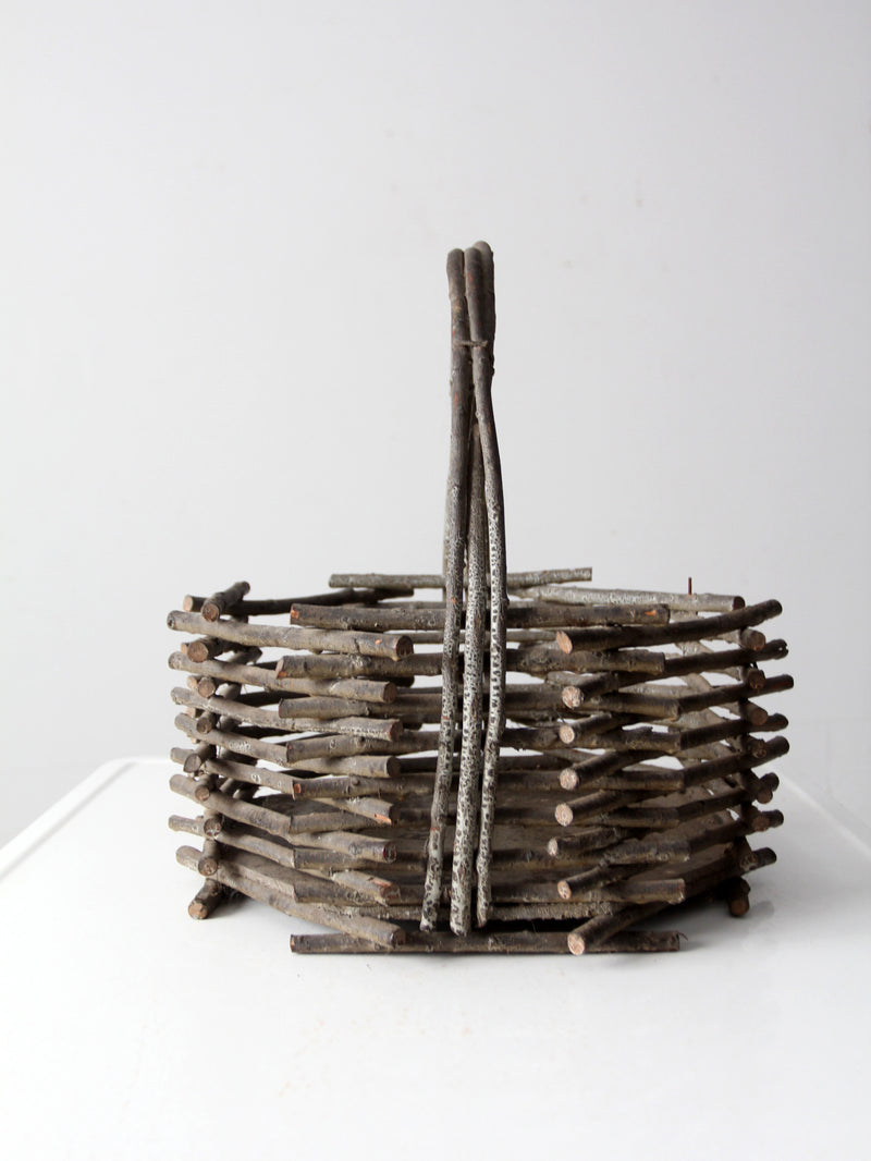 vintage Adirondack twig basket