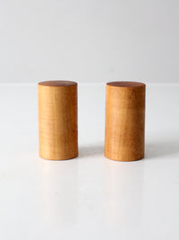 vintage wooden salt and pepper shakers