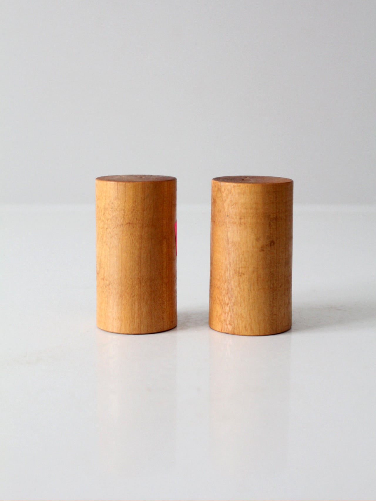 vintage wooden salt and pepper shakers