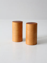 vintage wooden salt and pepper shakers