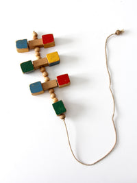 mid-century wooden pull toy