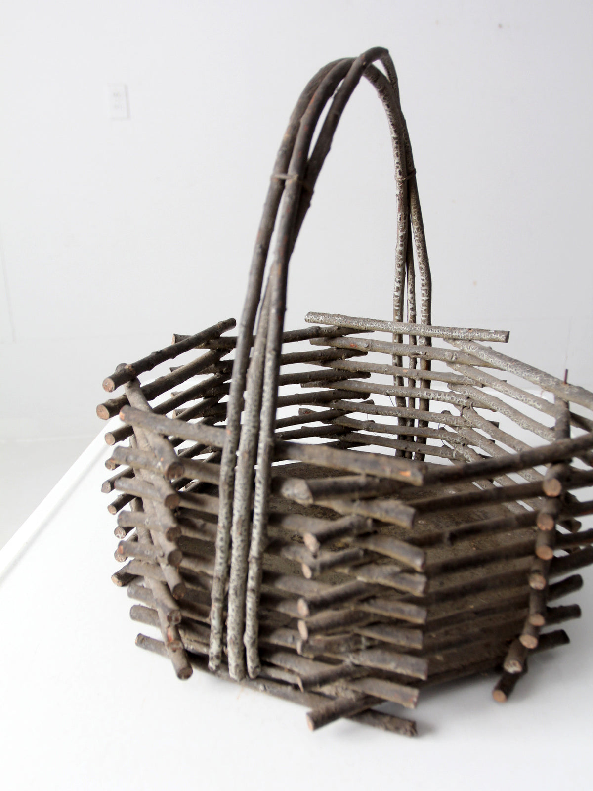 vintage Adirondack twig basket