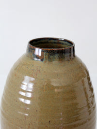 vintage handmade  studio pottery vase