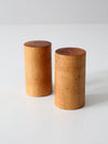 vintage wooden salt and pepper shakers