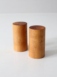 vintage wooden salt and pepper shakers