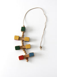 mid-century wooden pull toy