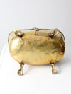 antique brass firewood bucket