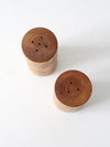 vintage wooden salt and pepper shakers