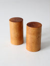vintage wooden salt and pepper shakers