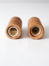 vintage wooden salt and pepper shakers