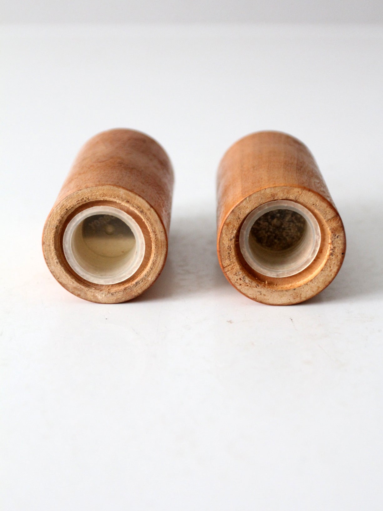 vintage wooden salt and pepper shakers