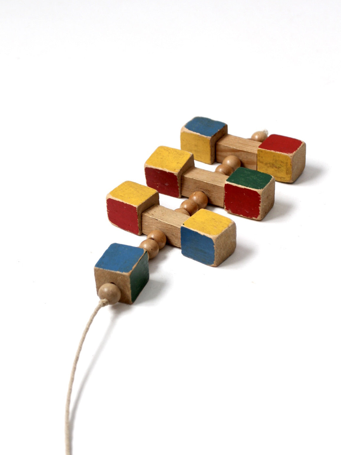 mid-century wooden pull toy