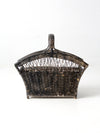 vintage wicker magazine rack