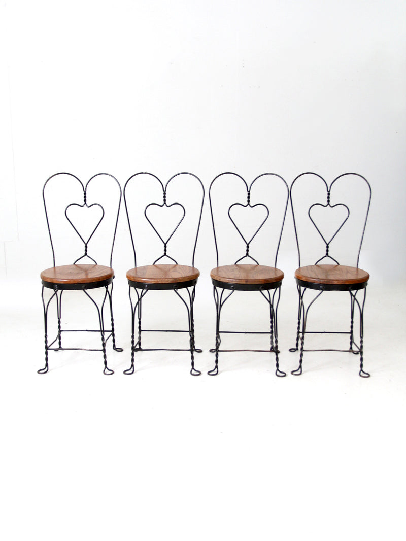 antique ice cream parlor chairs set of 4