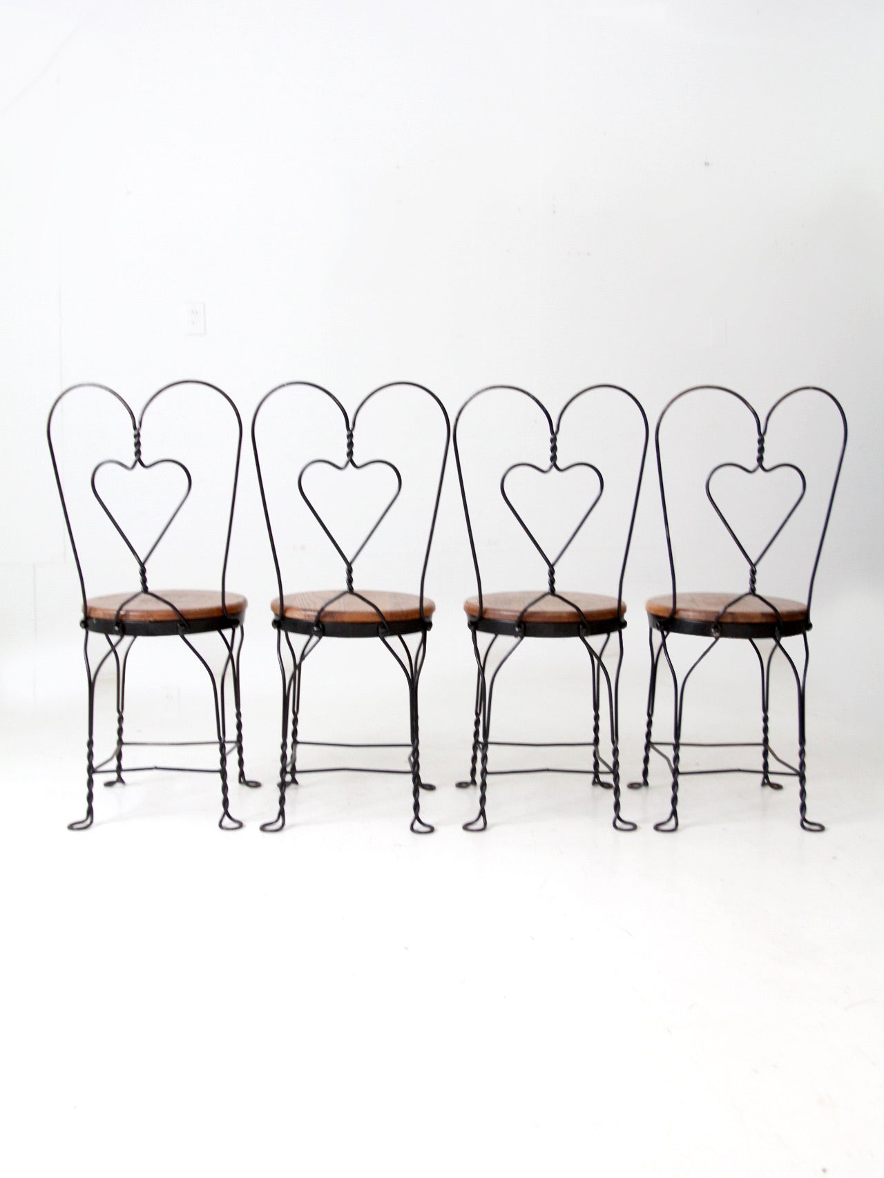 antique ice cream parlor chairs set of 4