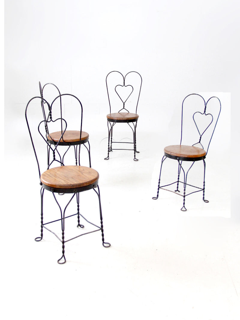 antique ice cream parlor chairs set of 4