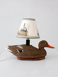 vintage mallard duck decoy table lamp