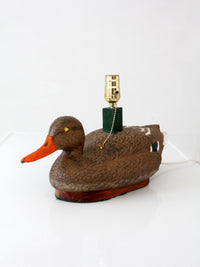 vintage mallard duck decoy table lamp