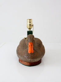 vintage mallard duck decoy table lamp