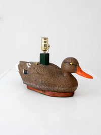 vintage mallard duck decoy table lamp