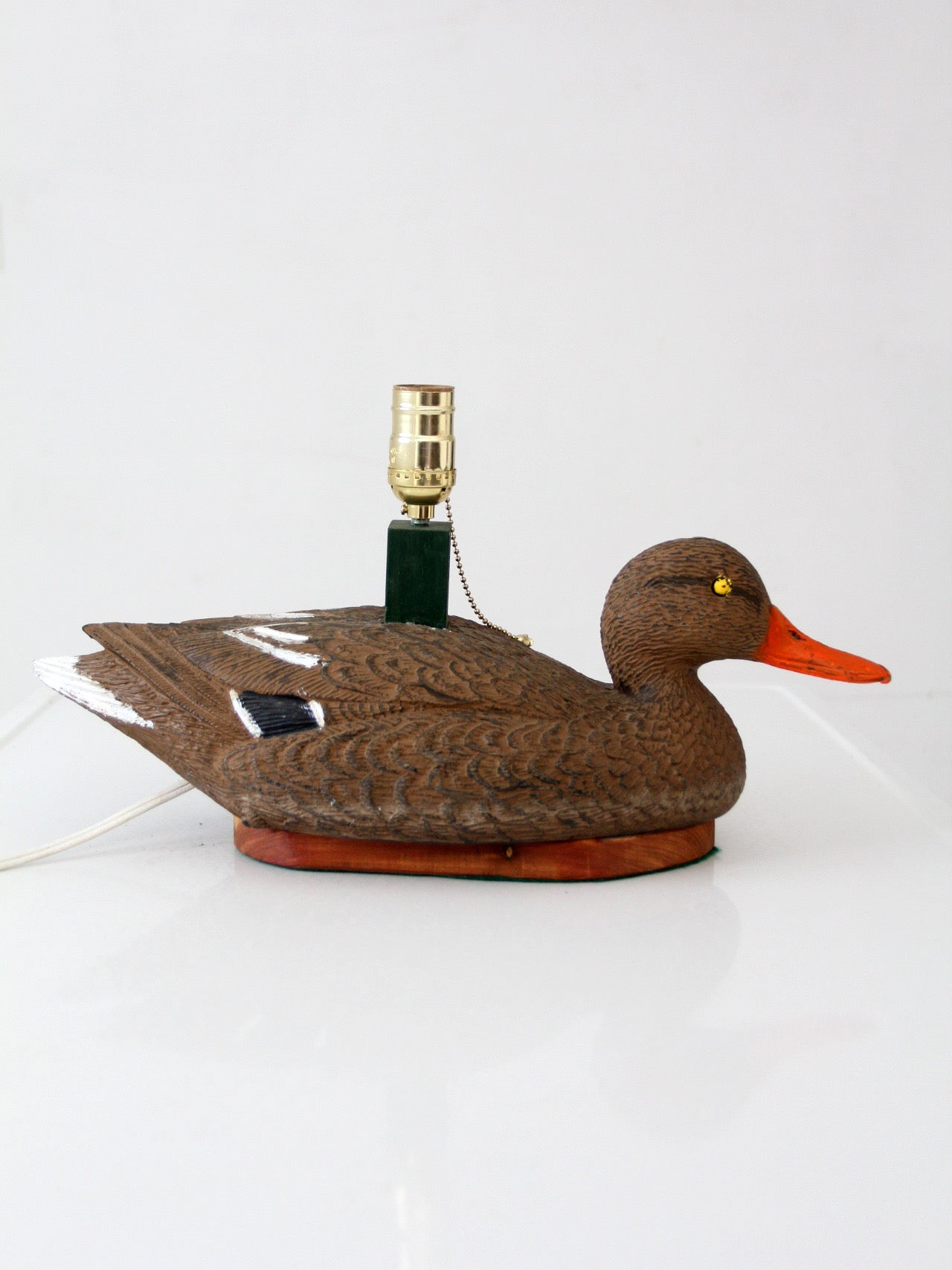 vintage mallard duck decoy table lamp