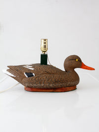 vintage mallard duck decoy table lamp