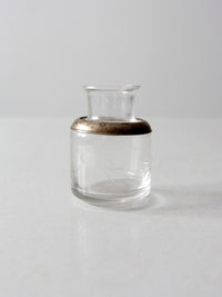 antique etched glass vanity jar