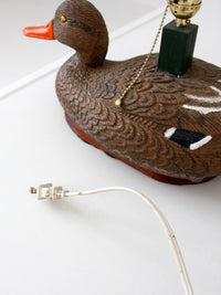vintage mallard duck decoy table lamp