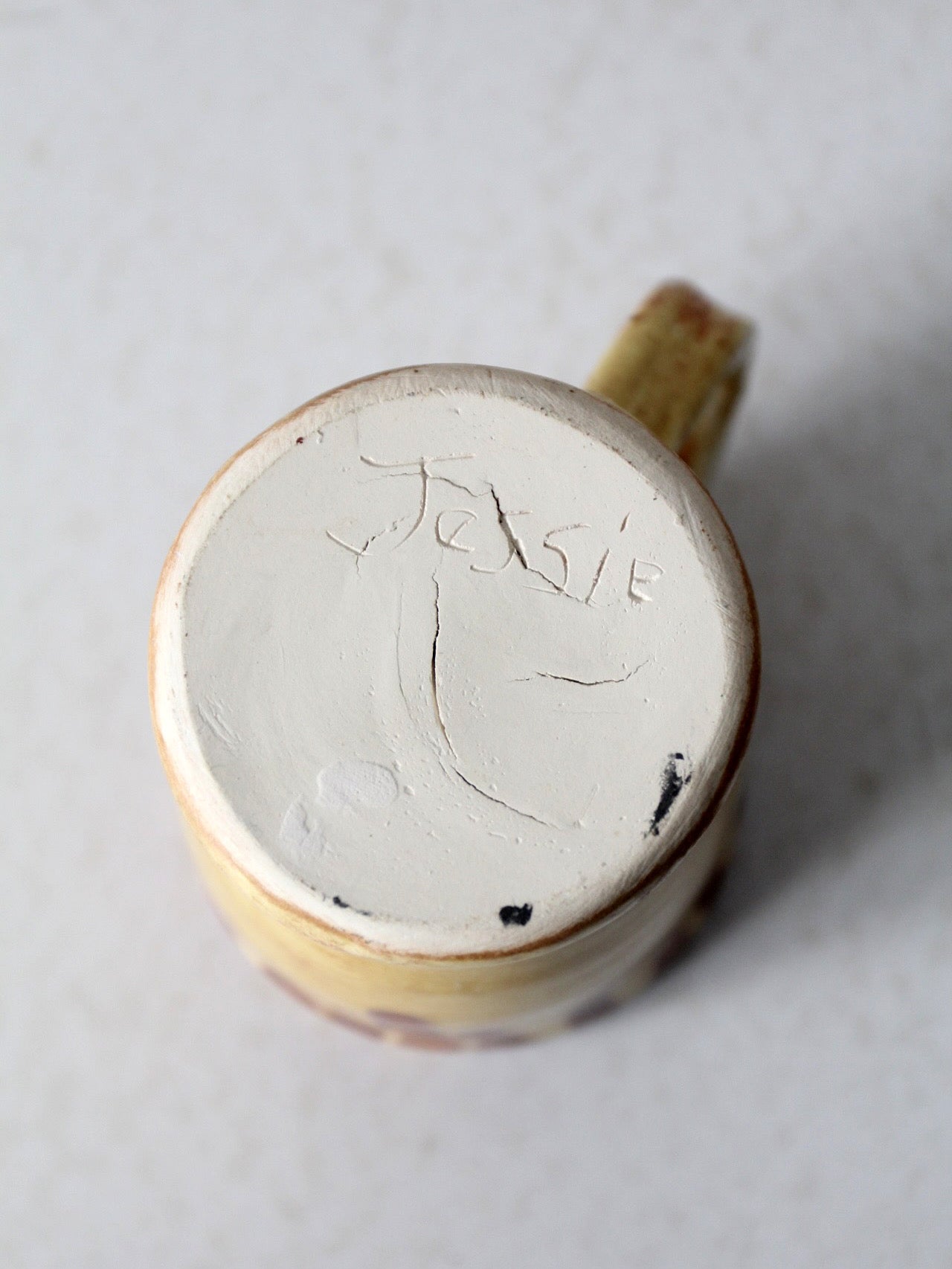 vintage studio pottery mug