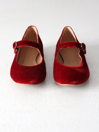 vintage red velvet Mary Janes by Sundance