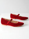 vintage red velvet Mary Janes by Sundance