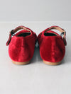 vintage red velvet Mary Janes by Sundance