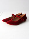vintage red velvet Mary Janes by Sundance