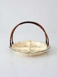 vintage Japanese floral porcelain serving dish
