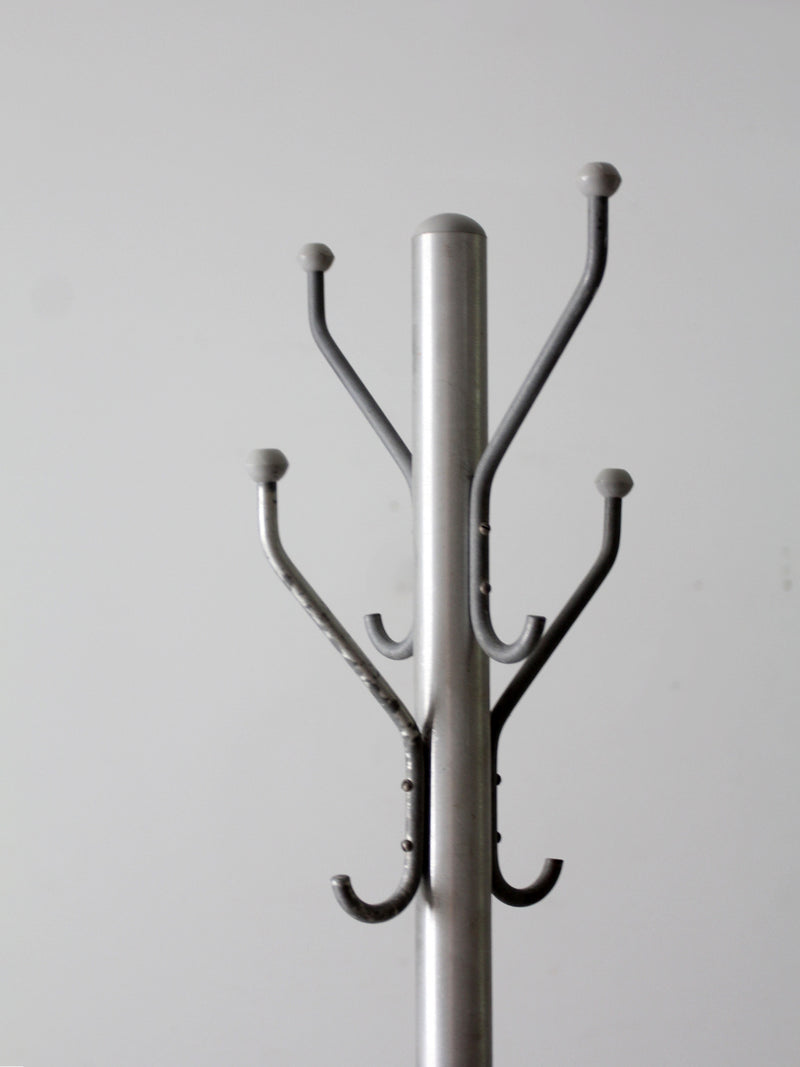 mid century aluminum coat rack