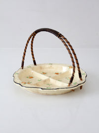 vintage Japanese floral porcelain serving dish
