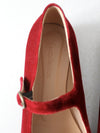 vintage red velvet Mary Janes by Sundance