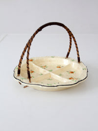 vintage Japanese floral porcelain serving dish