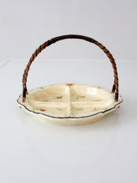 vintage Japanese floral porcelain serving dish