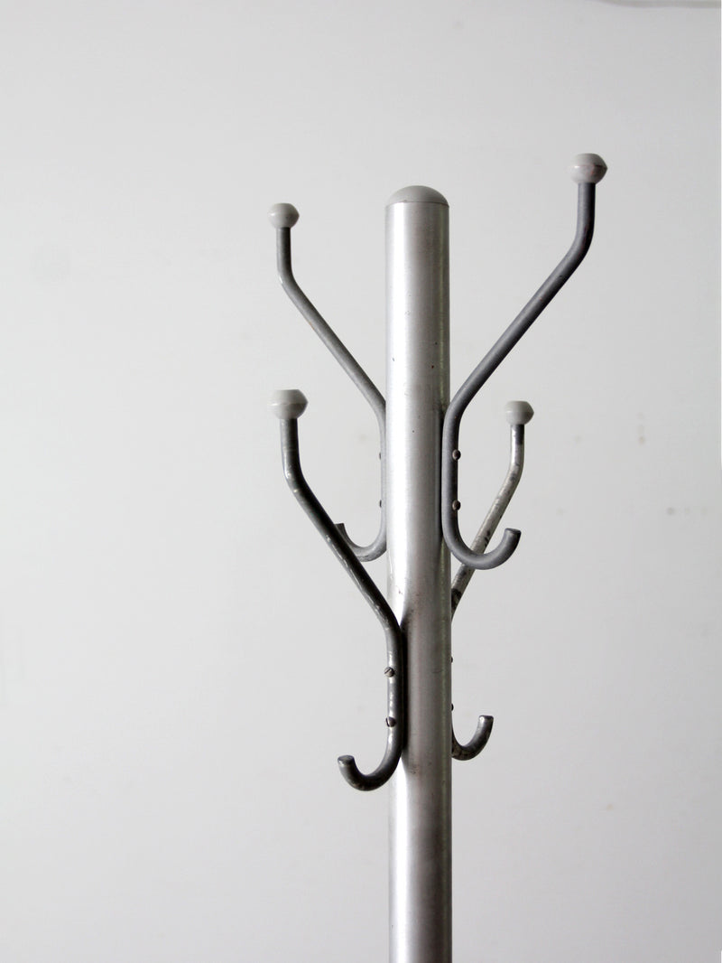 mid century aluminum coat rack