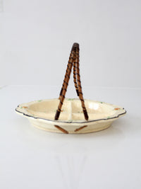 vintage Japanese floral porcelain serving dish