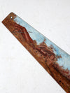 vintage folk art landscape painting on hand saw