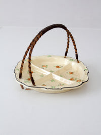vintage Japanese floral porcelain serving dish