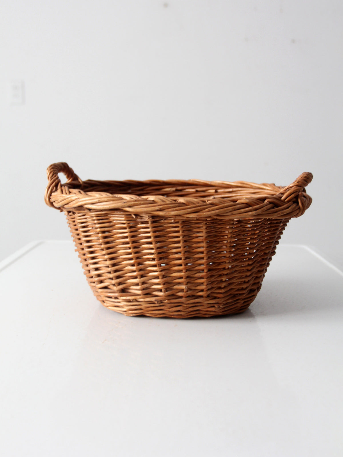 vintage woven harvest basket