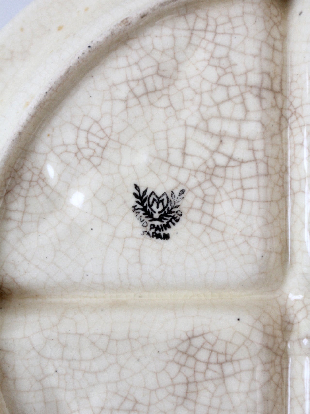 vintage Japanese floral porcelain serving dish