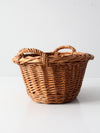 vintage woven harvest basket