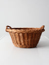 vintage woven harvest basket