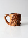 vintage monkey pod tiki mug