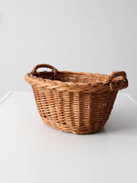 vintage woven harvest basket